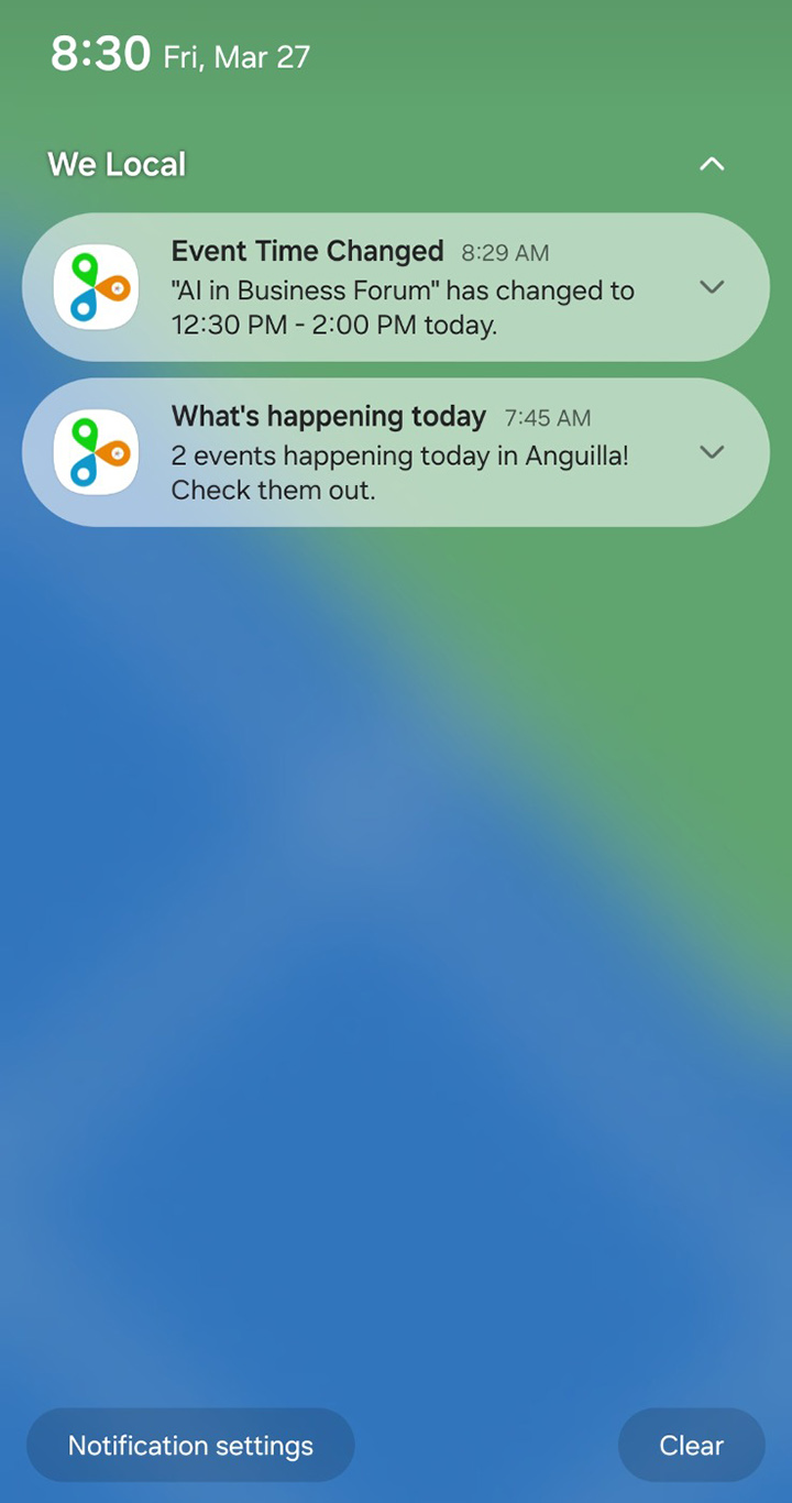 Phone lock screen notifications